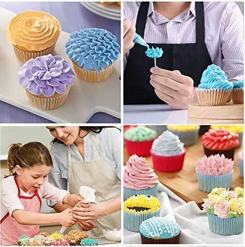 Cake Piping Icing Nozzles Tips Stainless Steel Baking Tools Cupcake Supplies Kit Korean Russian Pastry Cake Decorating Icing Tip