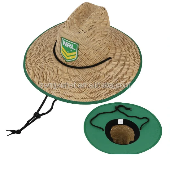 Соломенная шляпа Lifeguard для мужчин, шляпа от солнца с широкими полями, оптовая продажа, шляпа от солнца для фермеров с УФ-защитой