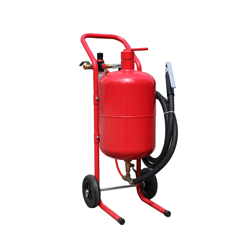 High speed jet portable rust removal sandblaster pot