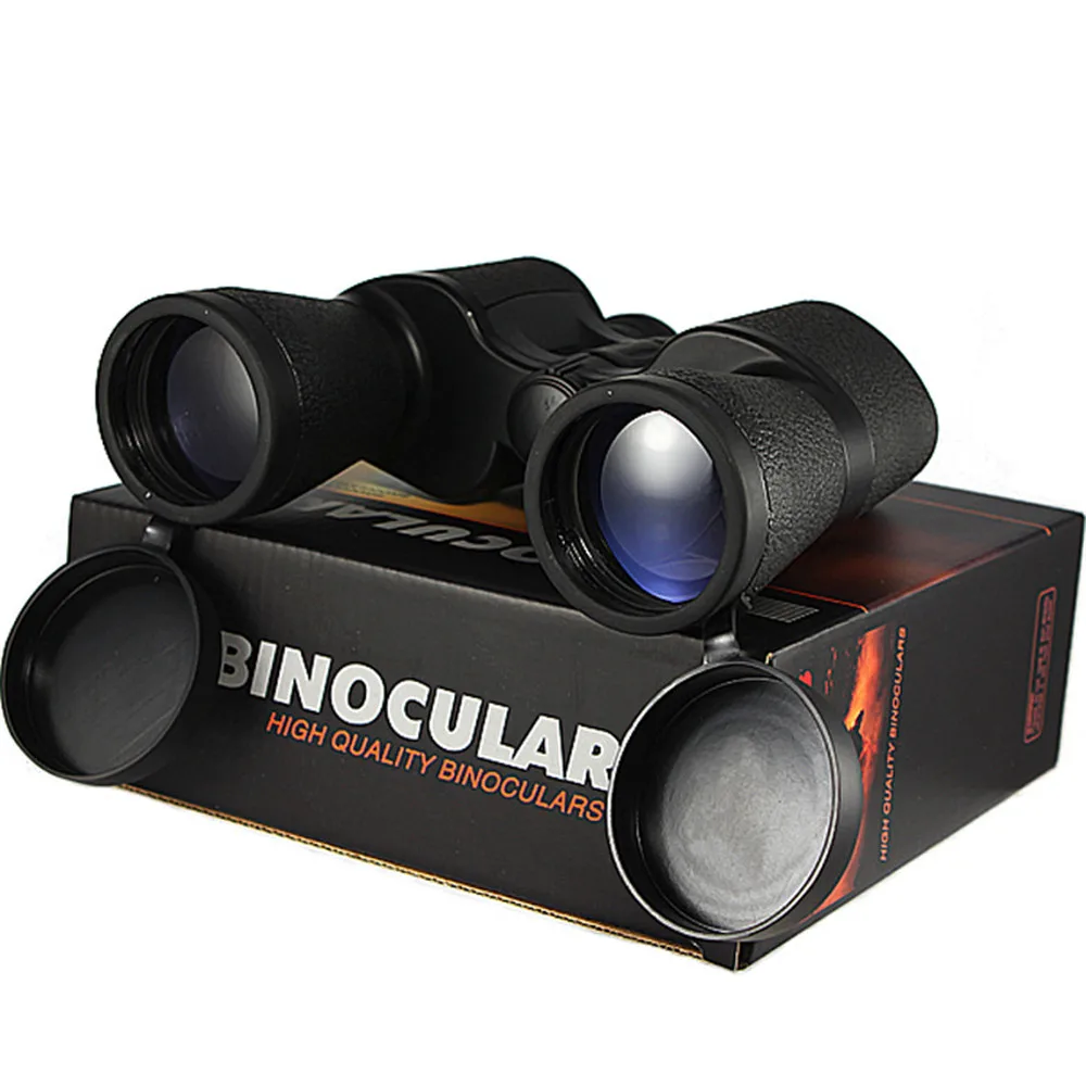 Blue Film Power Zoom Lens 20x50 HD Binoculars Telescope with Low-Light Night Vision Function for Day and Night Hunting, Camping