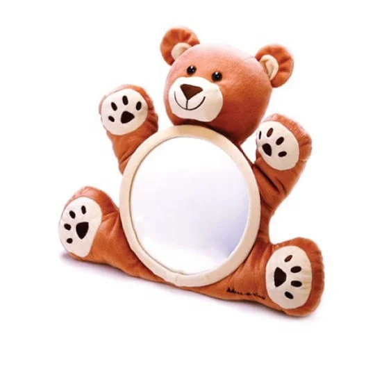 Baby Car Seat Stuffed Plush Toy Plush Giraffe Cow Animal Dear Mirror Rearview Baby Rattle Infant Backseat Toy