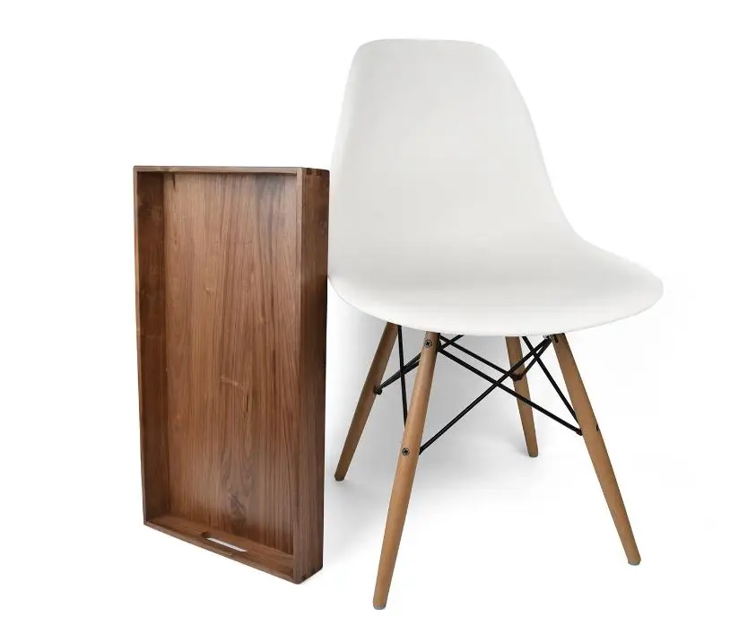 Extra Large Wooden Tray Ottoman Tray With Handle / Vintage Decorative Handmade Wood Serving Tray