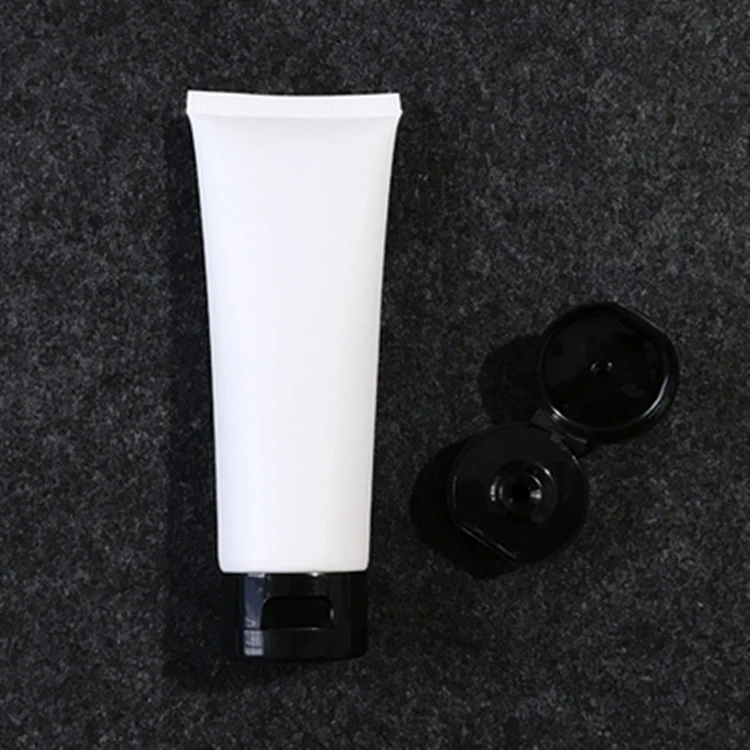 100g White Frosted Facial cleanser soft tube 100ml matte Cosmetic cream Plastic Tube