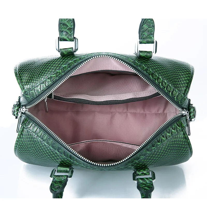 2019 Luxury brand genuine leather bags snakeskin or lichee pattern women handbags