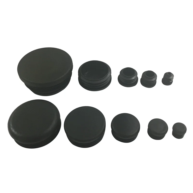 Factory customized cheap Black HDPE LDPE PP Round Frame plastic pipe end plugs