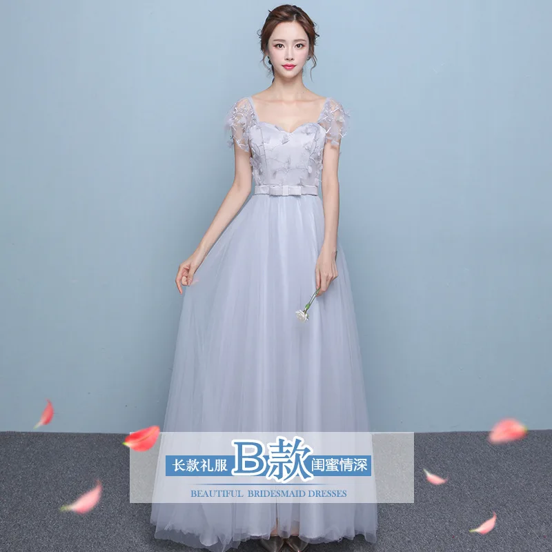 
ZH1133L 2019 long flower sisters wedding custom evening prom dress bridesmaid dress 