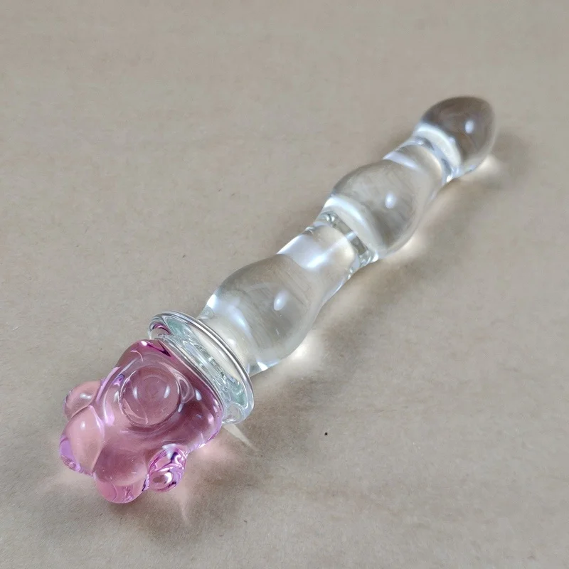 2019 Hot Sale Pink Kitty Paw Design Manufacturer of Boro Glass Material Adult Dildo Sex Toy for Adult Life