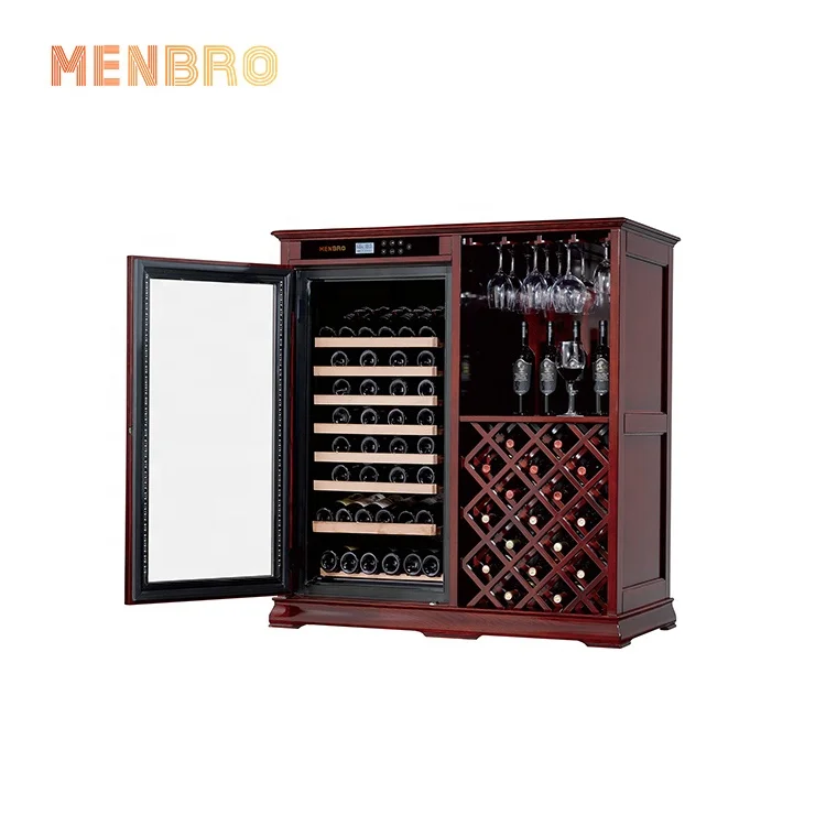 
Modern Wooden Wine Cooler Display Cabinet with Fridge Bar Furniture Wine Cellar Designer Compressor Refrigerator Rack 