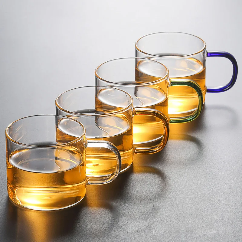 Heat Resistant Reusable Borosilicate Glass Tea Cup Sets