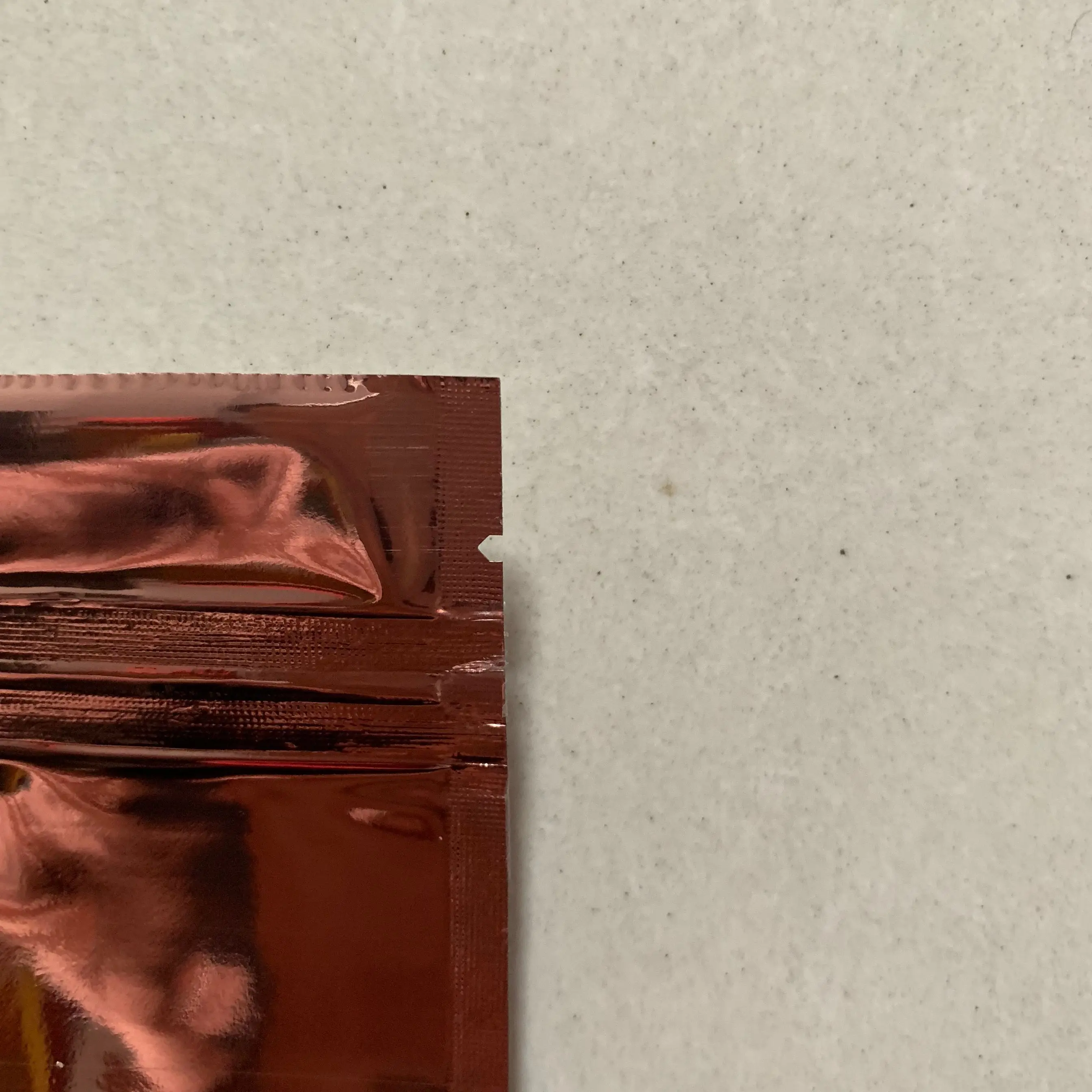 
Custom rose gold color packaging plastic ziplock bag 