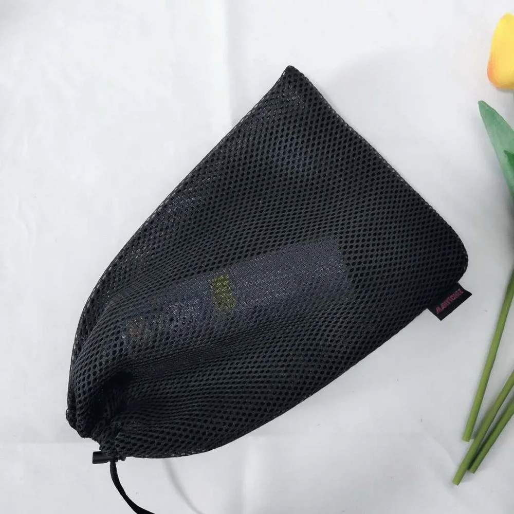 Custom Factory Design Black Gift Drawstring Mesh Bag