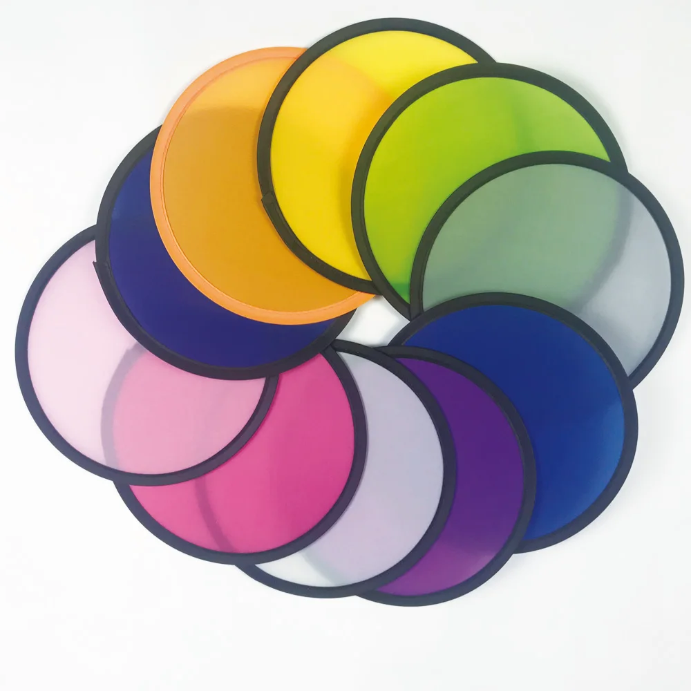 Custom Nylon Sublimation Hand Foldable Fan With Pouch Mini Round Foldable Fan