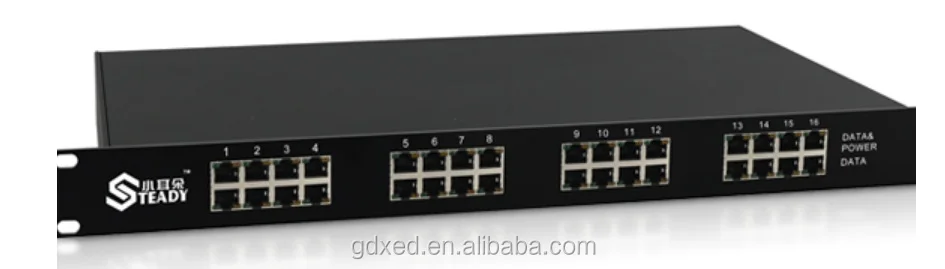 Industrial Switch 10/100/1000Mbps ethernet 24 port poe switch 48V 52V 0.5A 1.5a for Hikv IP Camera