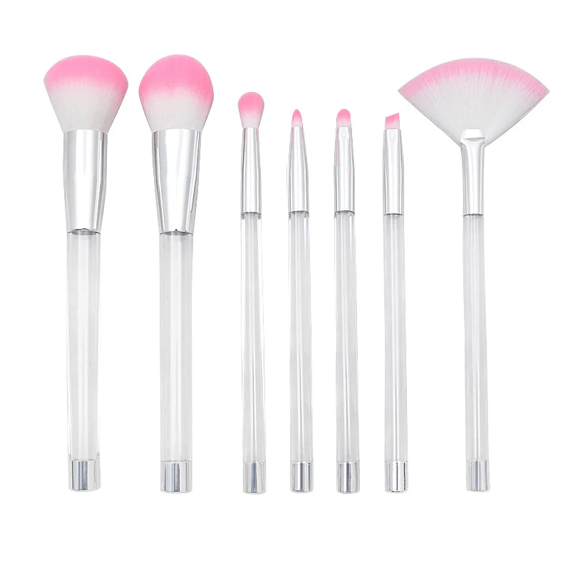 7pcs DIY empty glitter floating Makeup brush kit beauty tool sets assembly brush
