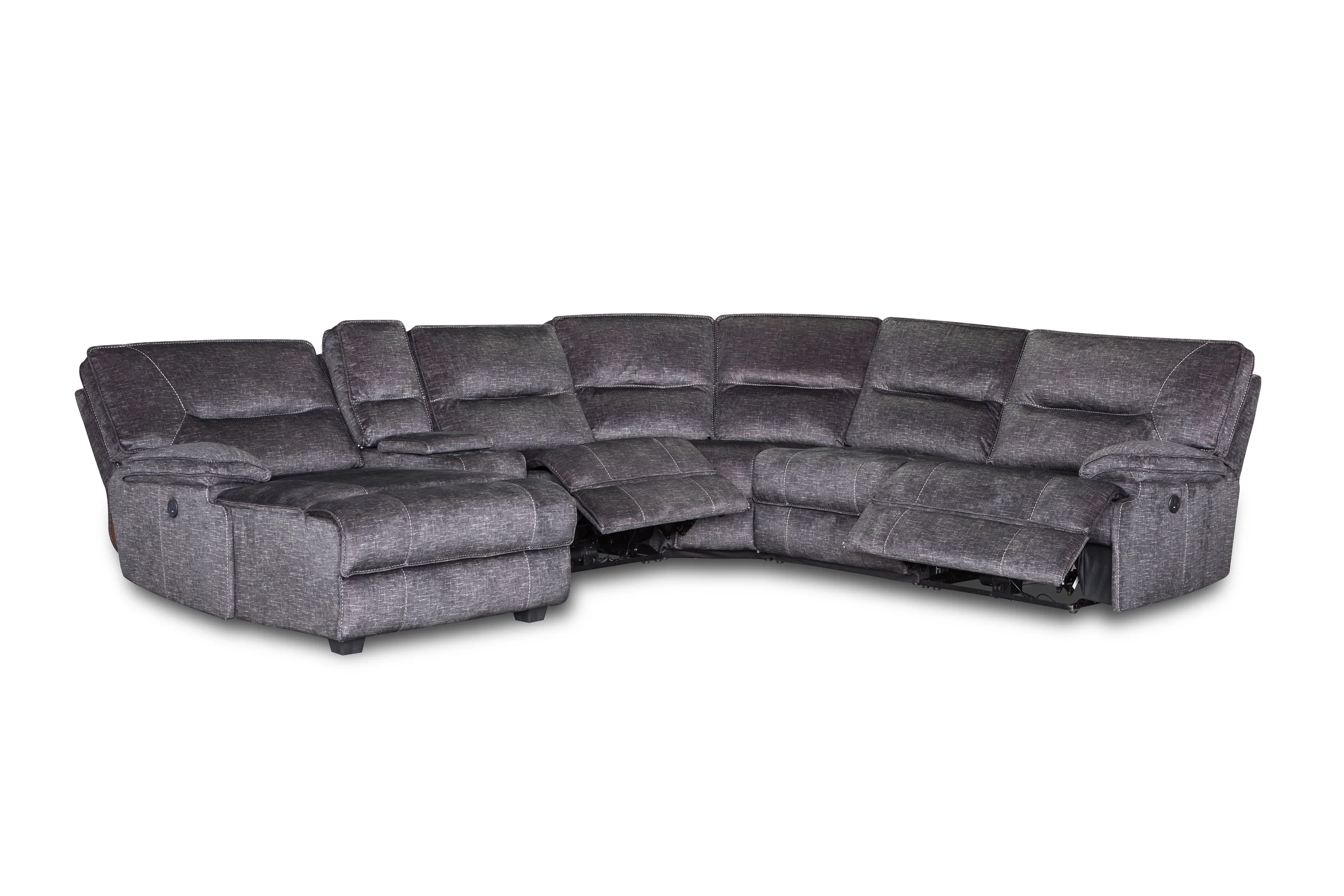 
Luxury multifunction fabric recliner sectional sofa set 