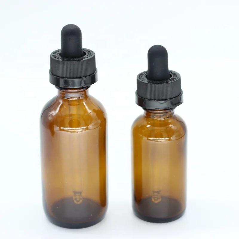 
Essential oil serum eliquid amber glass dropper bottle 30ml 60ml Pharma Clear Medical Amber Glass Bottle 
