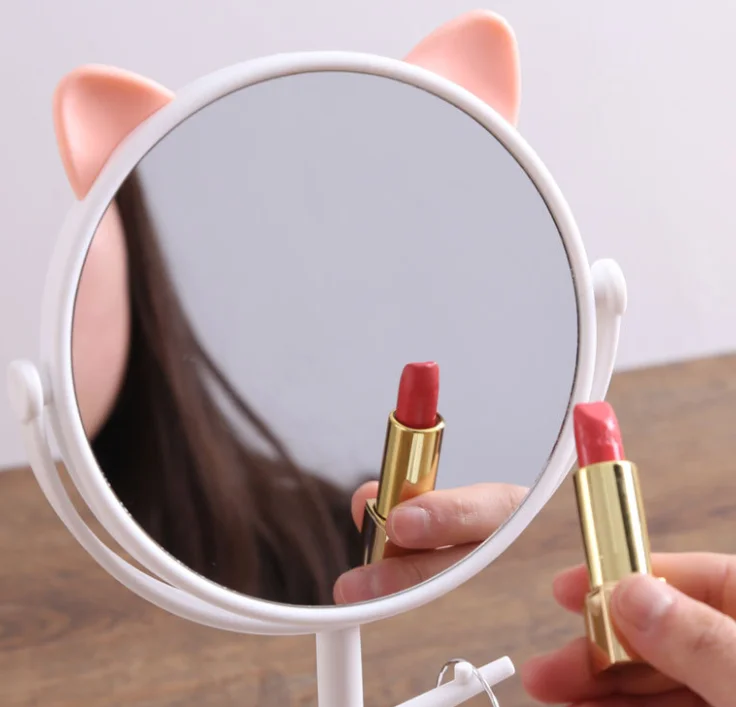 Оптовая продажа модных женщин милый пластиковый макияж кошка зеркало