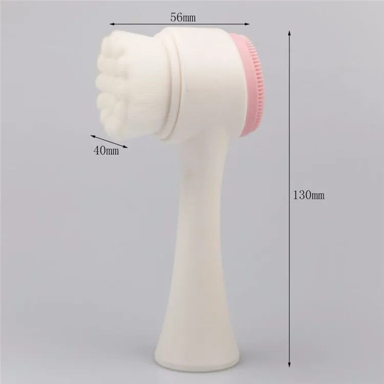 
Cheap Double Side Portable 3D Face Cleaning Vibration Massage Silicone Facial Cleansing Brush 