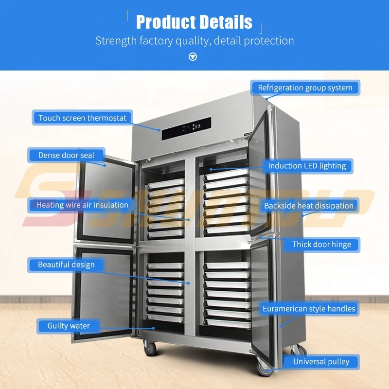 Factory commercial restaurant hotel kitchen refrigeration equipment bakery shop freezing industrial refrigerator and freezer