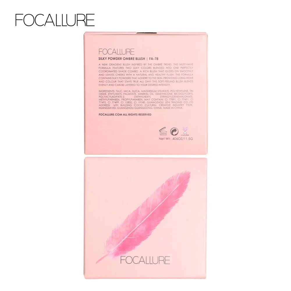 Focallure Высококачественная косметика для лица водостойкая Румяна Омбре для щек Запеченные Румяна макияжная палитра