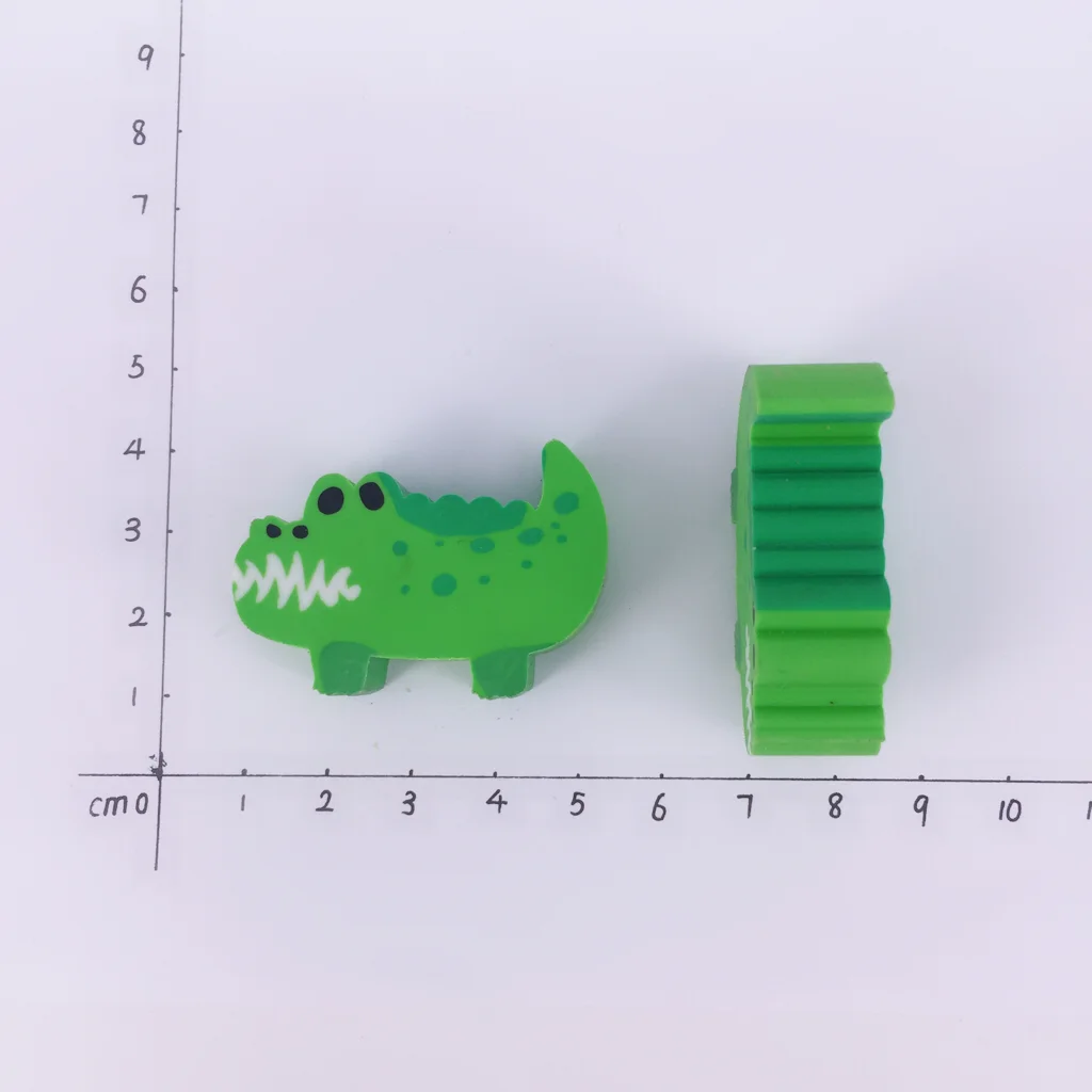 2D Colorful Extrusion Fancy Animal Alligator Eraser