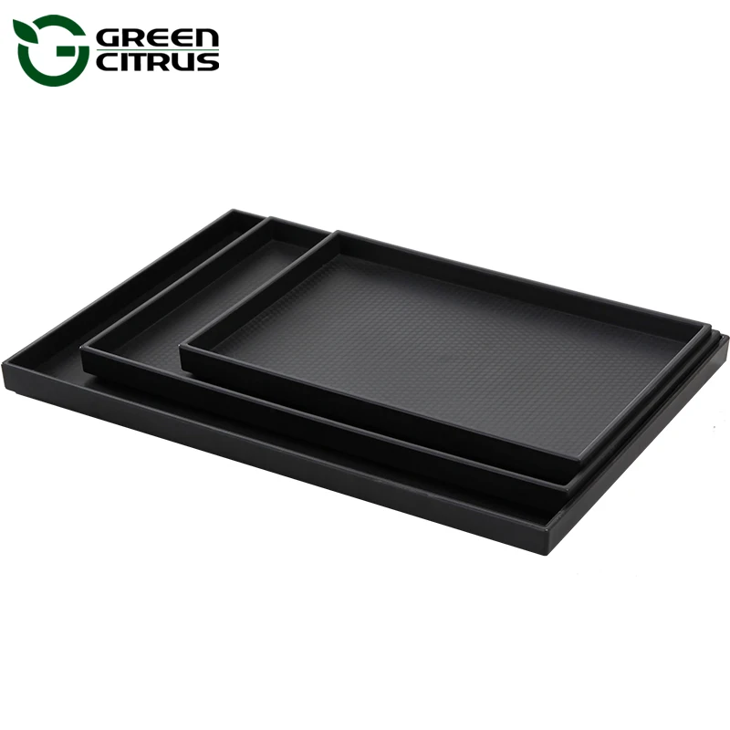 Горячая Распродажа, профессиональный поднос для чая из черного пластика, для гостиничных принадлежностей