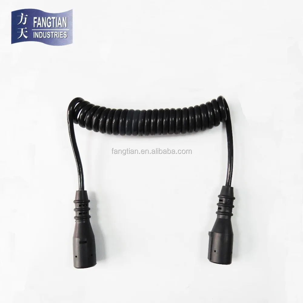 Trailer & Truck Electrical power Cable Trailer Spiral coil with N type moulded trailer plug