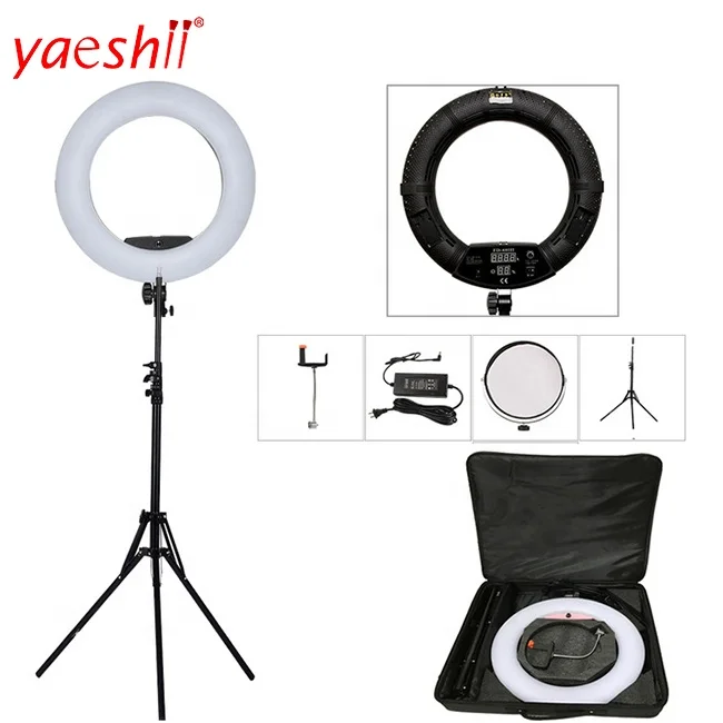 18 Inch Led Makeup Ring Light Kit Dimmable Video Photography Fill Light With Light Stand