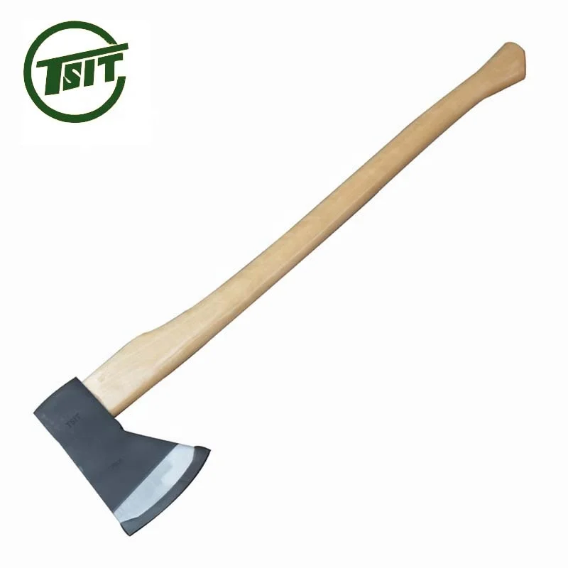 Hand outdoor tool plastic coated handle broad felling axe