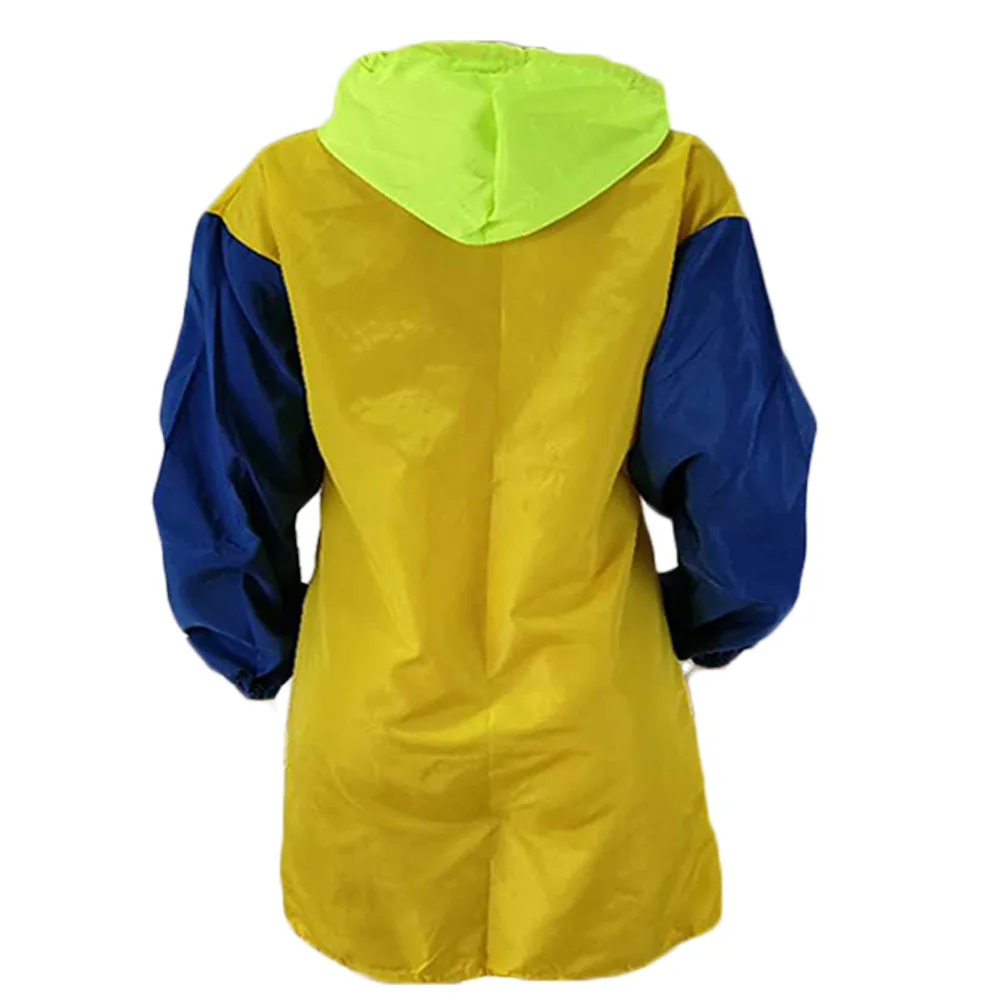 
HM6103 New womens fashion stitching letter printing hooded long-sleeved sunscreen thin coat 