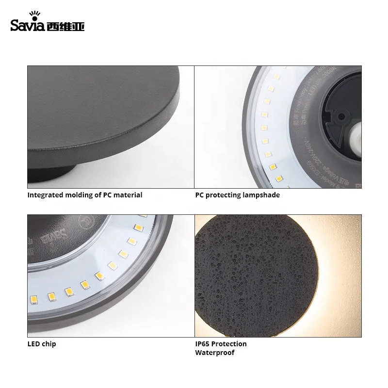  Современная Водонепроницаемая наружная настенная Светодиодная лампа Savia IP65 SMD 220-240 В 8 Вт пластиковый настенный светильник для сада с поверхностным