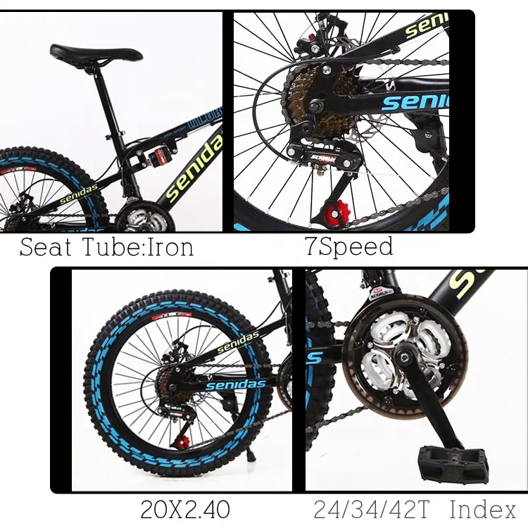 
keyo disc brake20 inch Full suspension mountain bike/colorful cool mountain bicycle 