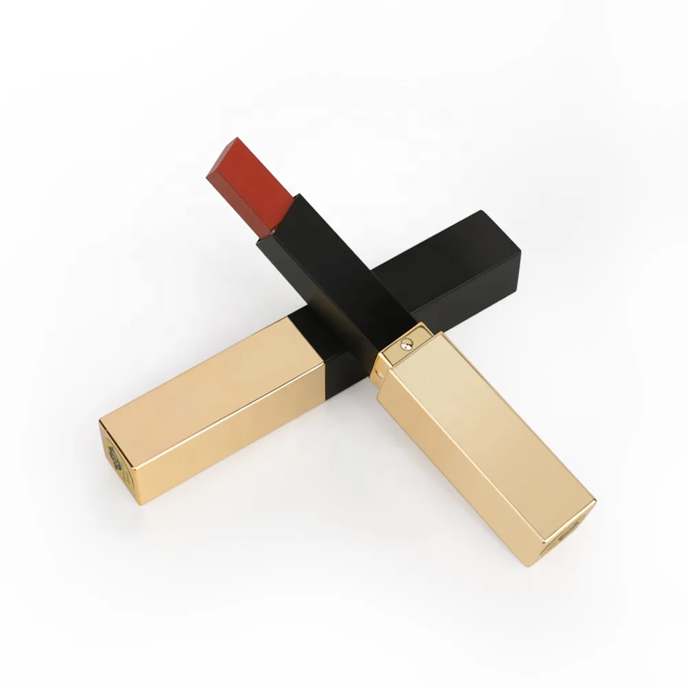 Super Lustrous Lipstick in Gold Tube Private Label Your Logo Waterproof Black L8 OEM Stick Provided Chemical 3G MSDS