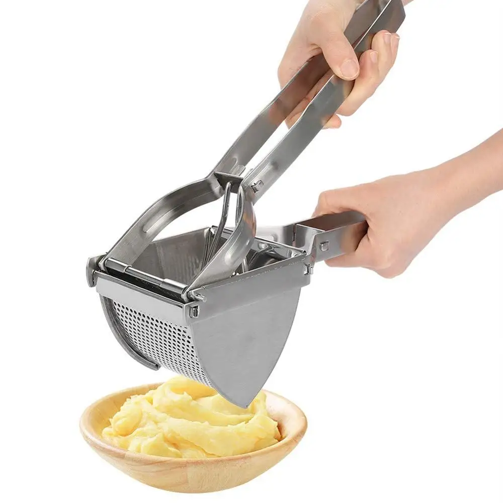 Heavy Duty Stainless Steel Potato Ricer Manual Masher for Potatoes, Fruits, Vegetables, Yams, Squash, Baby Food and More