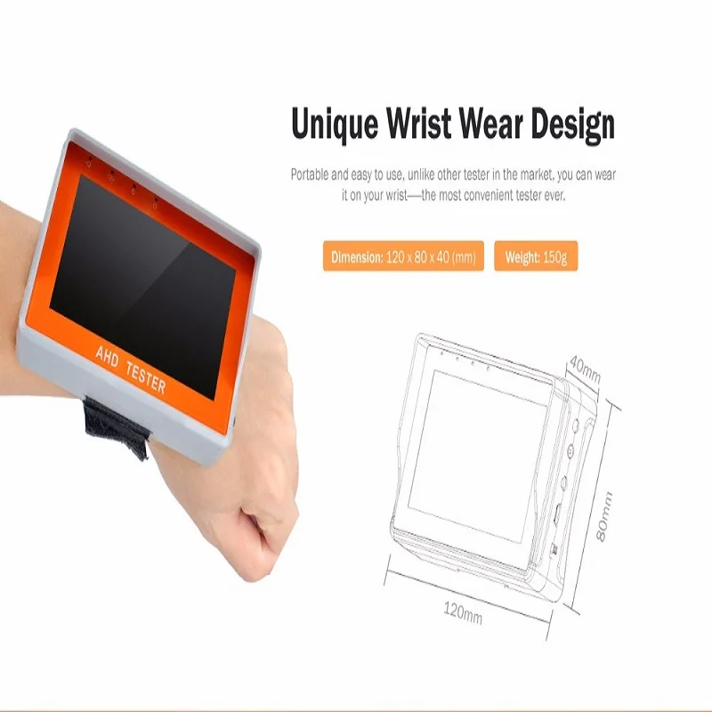 1080P 4.3-Inch LCD Screen Portable CCTV Tester Pro 2 In 1 For AHD CVBS Analog Camera Security Monitor