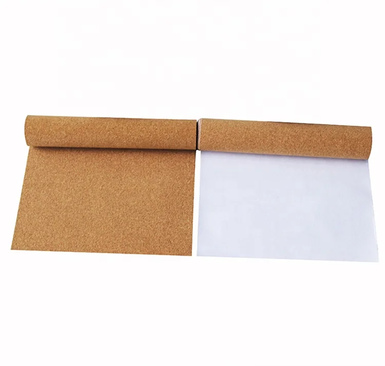 
Adhesive backing cork roll paper custom shape board underlayment placemat 