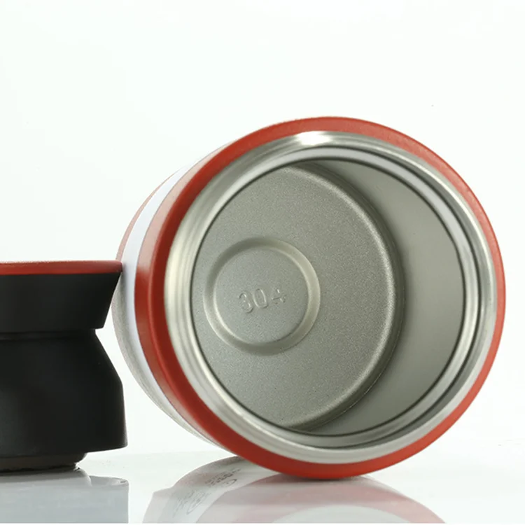 2022 Hot Selling 350ml Double Wall Stainless Steel Vacuum Thermos Travel Tumbler with Handle for Keeping Coffee Wine and Water