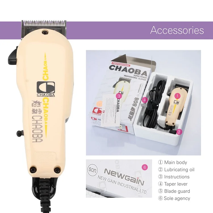 Original CHAOBA CB-808 Professional  Salon Barber Electric Hair Clipper Hair Cutter