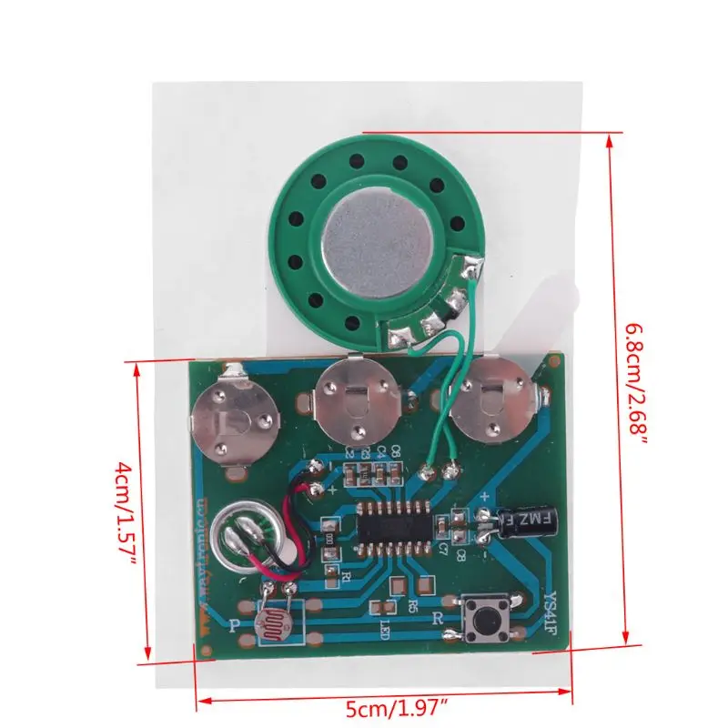 30S 30secs Photosensitive Sound Voice Audio Music Recordable Recorder Board Chip Programmable Music Module for Greeting Card DIY