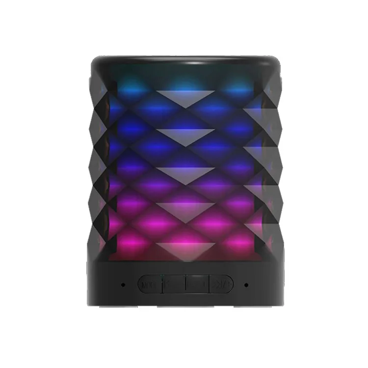 New Portable Phone Holder Bass Sound Colorful Light Music Wireless LED Bluetooth Speaker