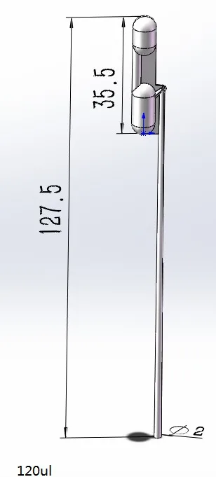 120ul Double Bulb plastic pipette Transfer pipette  for lab