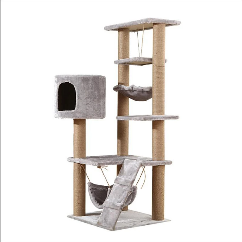 GMTPET Pet Products Factory custom big cat tree furniture best cat trees scratching post wooden scratcher tower cat tree house