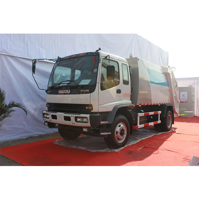 Export to Angola japanese 12cbm capacity garbage compactor truck