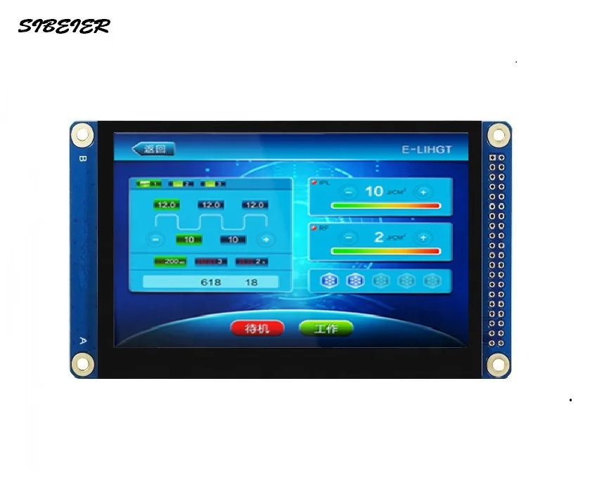 4.3 inch isplay panel 800*480  tft lcd hd driver board spi mcu rs232 interface raspberry  display