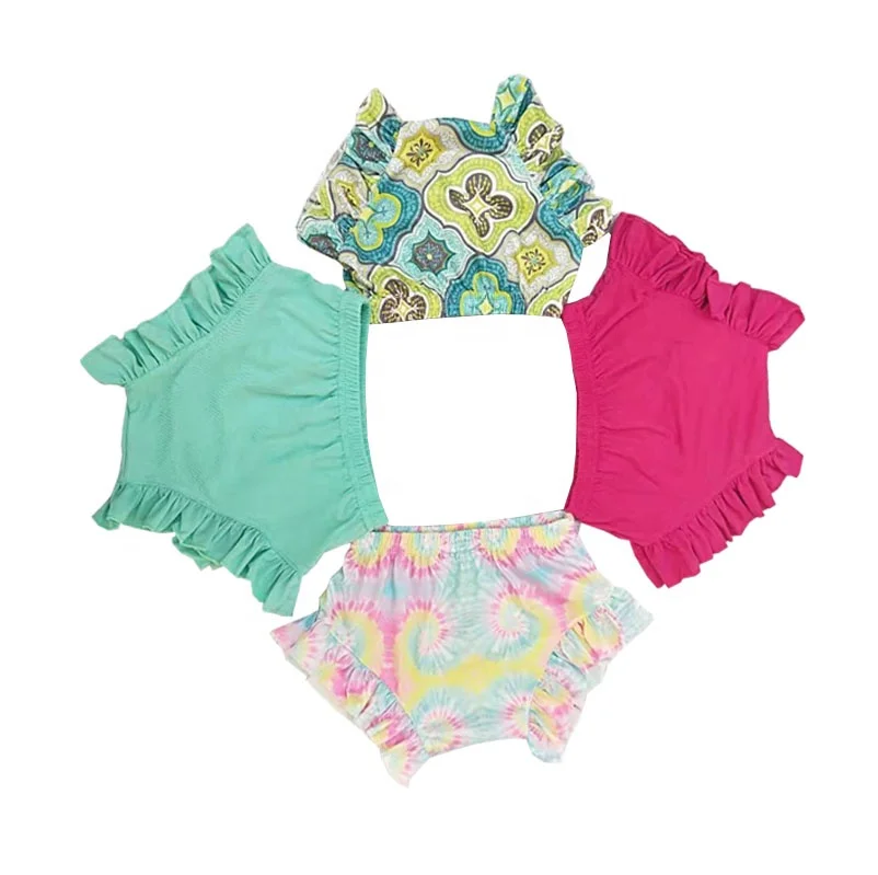 
Wholesale Baby Girl Black and white Stripe Bloomer Diaper Cover Toddlers flower Design Bloomers 