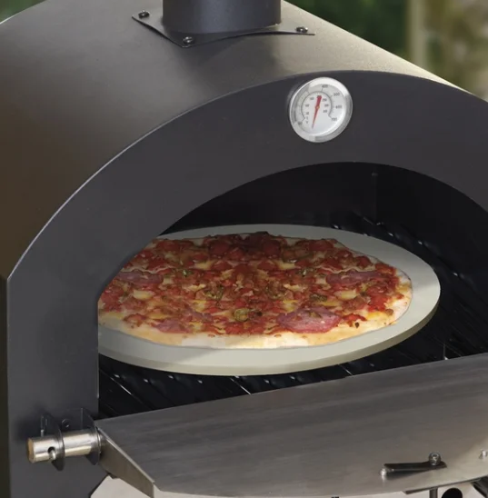 
2018 hot sale steel black powder wood/pellet burning PIzza oven with bigger cooking areas 