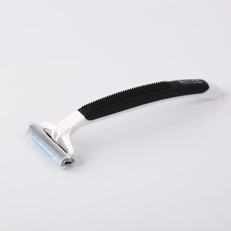 Wholesale personal care disposable plastic safety shaving blade razor with 2 blades