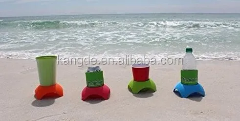 Прочный пластиковый разноцветный песочный держатель для чашки