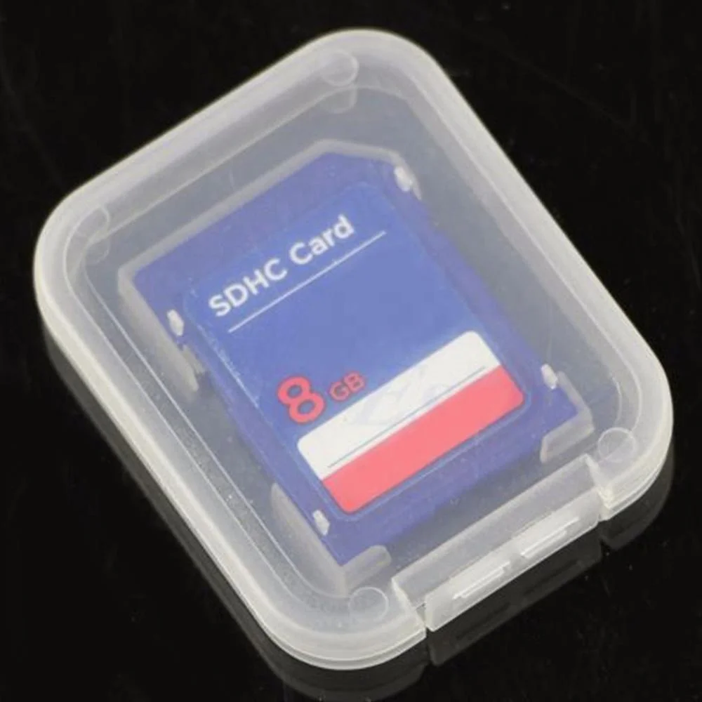 Good Quality PP Material Single SD Card Plastic Case Memory card case