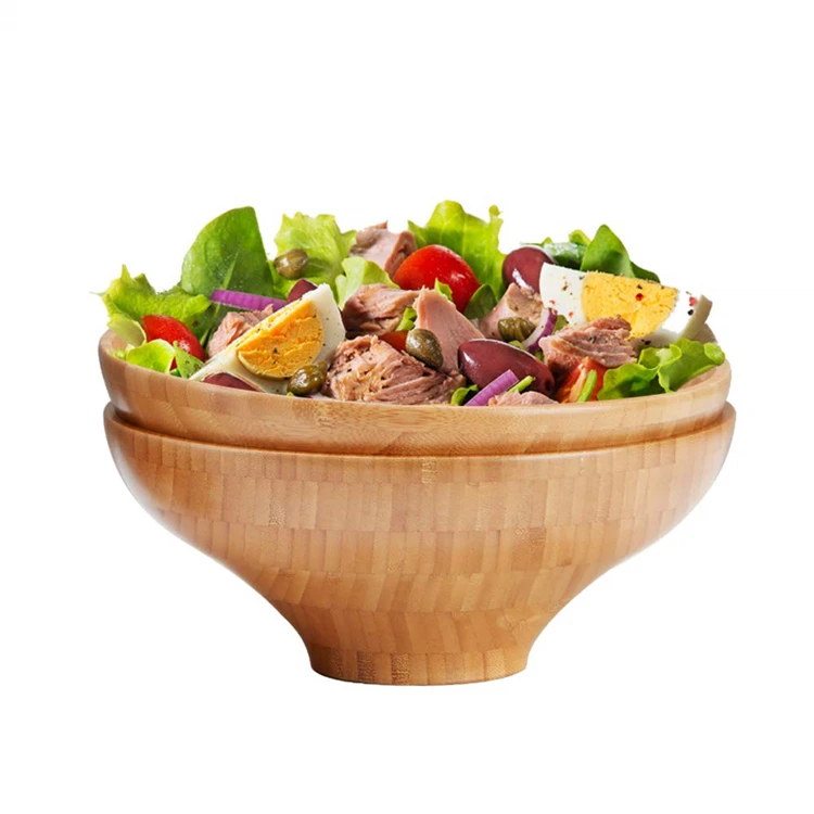 Оптовая продажа, многоразовая сервировочная бамбуковая Салатница